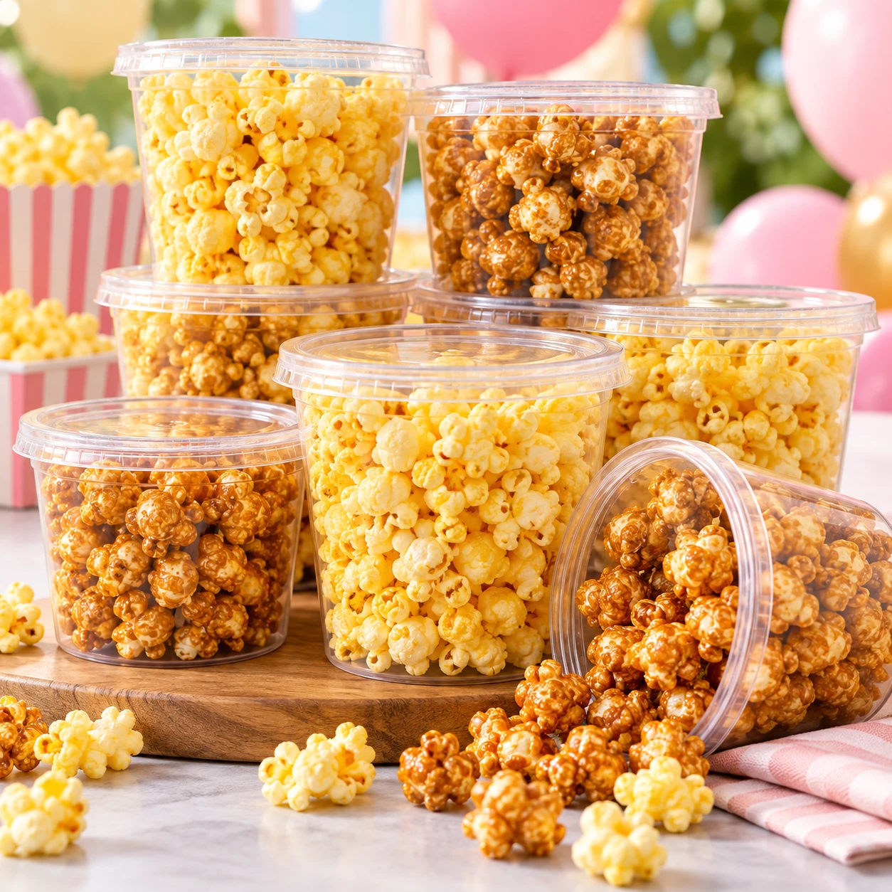 Popcorn en pot ou en boîte Disponible en formats 16 oz et 32 oz, choisissez notre popcorn au beurre ou au caramel. Pour encore plus de saveur, ajoutez l’un de nos assaisonnements : sel et oignon, crème sure, cheddar blanc et plus encore! À partir de 2,75 $ / ch.