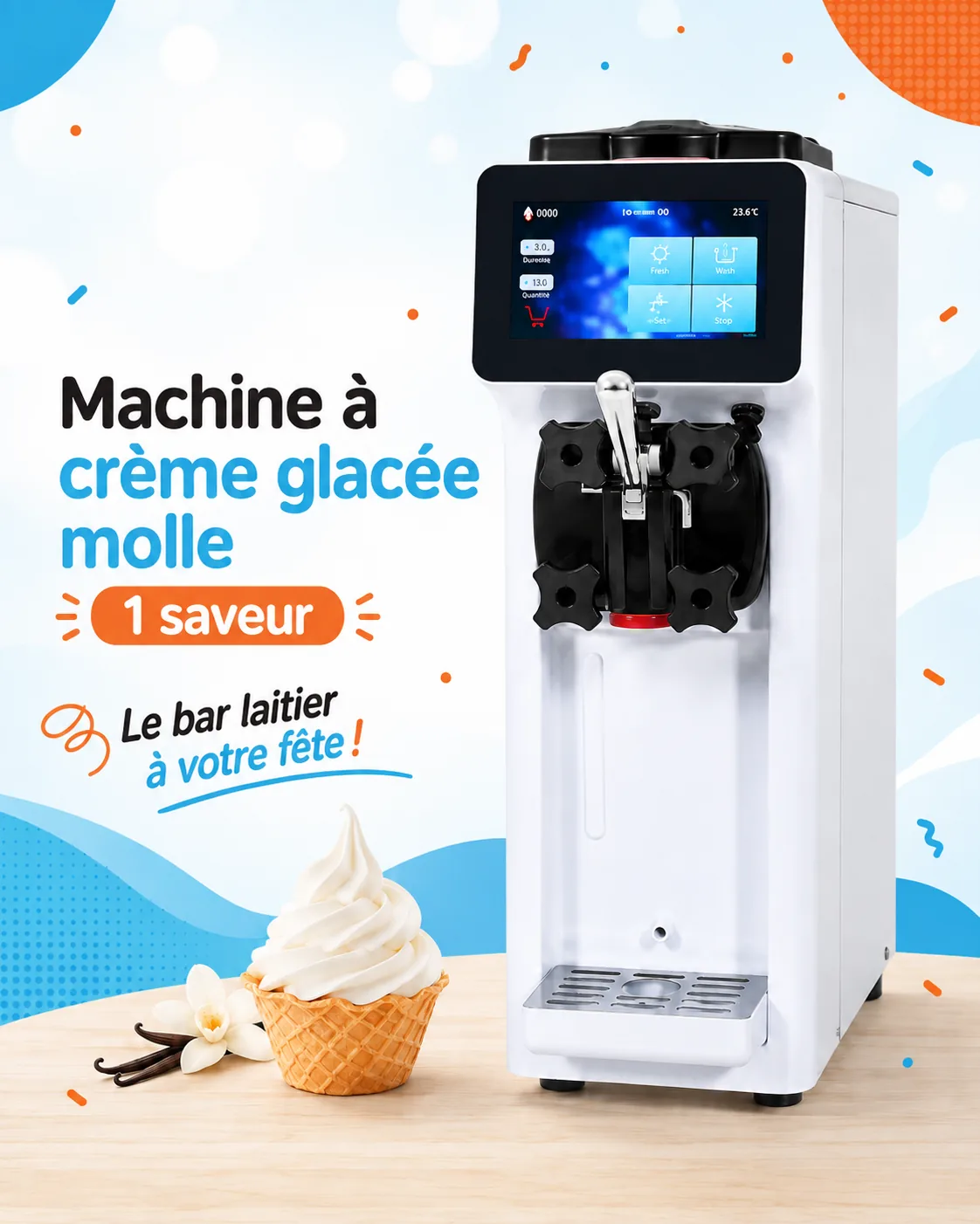 Machine à crème glacée molle