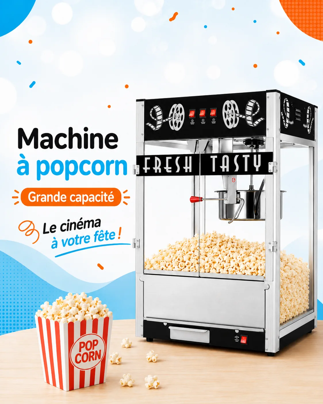 Machine à popcorn 16oz