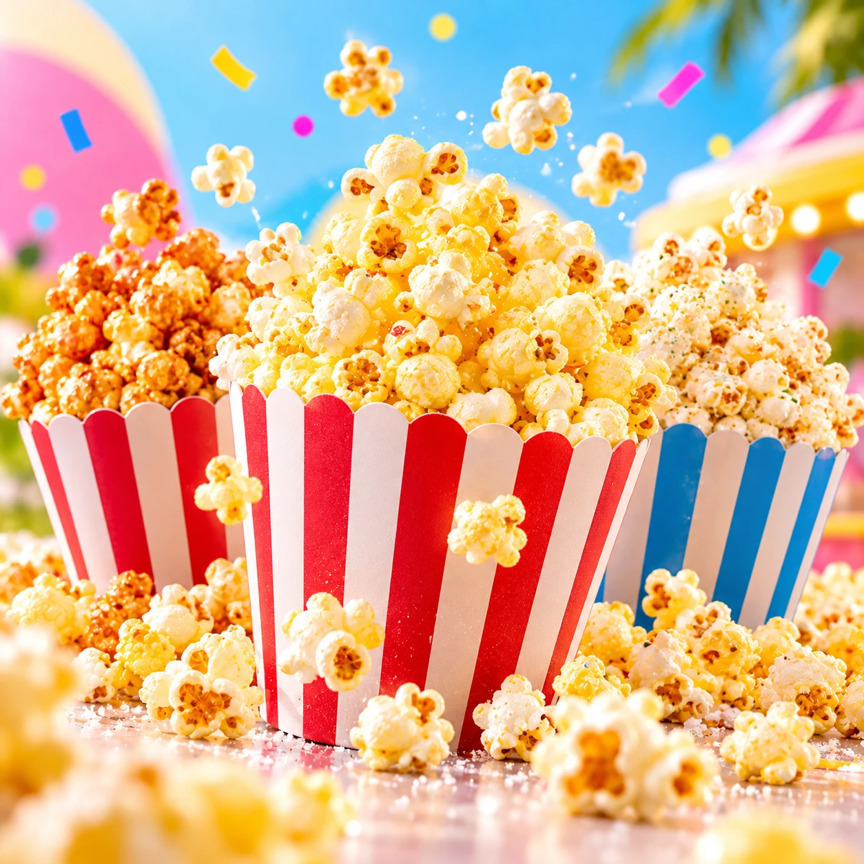 Du popcorn frais, chaud et croustillant, préparé pour combler toutes les petites fringales.